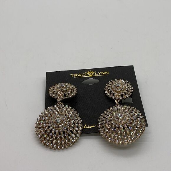 Traci Lynn Gold and Silver Statement Earrings - Picture 3 of 4
